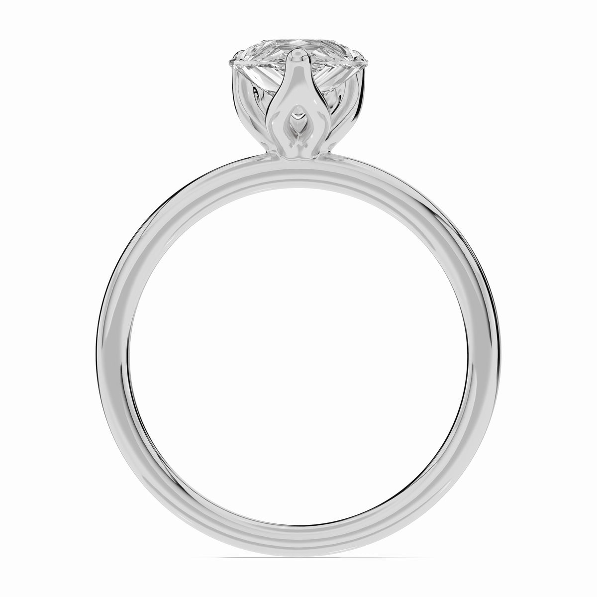 Pear Lustre Solitaire Ring ABER-100-PR-LGD-6  - Abtin & Co.