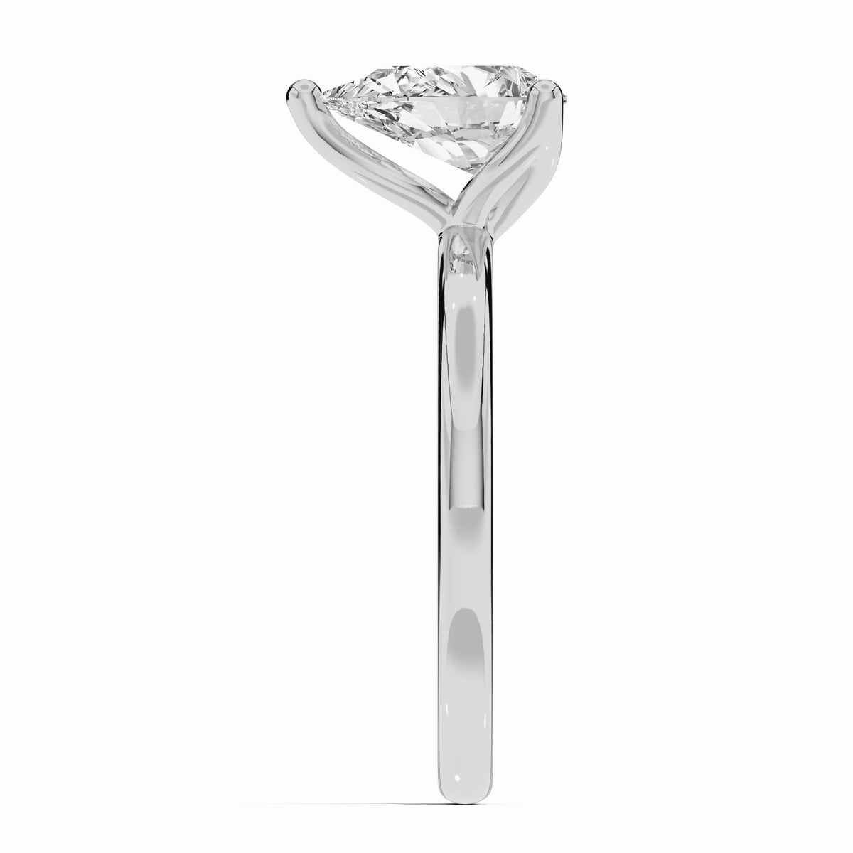 Pear Lustre Solitaire Ring ABER-100-PR-LGD-6  - Abtin & Co.