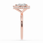 Pear Nova Halo Engagement Ring Ring ABER-108-PR-LGD-11  - Abtin & Co.