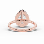 Pear Nova Halo Engagement Ring Ring ABER-108-PR-LGD-11  - Abtin & Co.