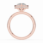 Pear Nova Halo Engagement Ring Ring ABER-108-PR-LGD-11  - Abtin & Co.