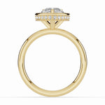 Pear Nova Halo Engagement Ring Ring ABER-108-PR-LGD-1  - Abtin & Co.