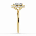 Pear Nova Halo Engagement Ring Ring ABER-108-PR-LGD-1  - Abtin & Co.