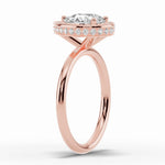 Pear Nova Halo Engagement Ring Ring ABER-108-PR-LGD-11  - Abtin & Co.