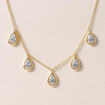 Pear Stella Bezel Necklace Necklace ABN-186-PR-LGD-1  - Abtin & Co.