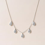 Pear Stella Bezel Necklace Necklace ABN-186-PR-LGD-2  - Abtin & Co.