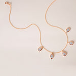 Pear Stella Bezel Necklace Necklace ABN-186-PR-LGD-3  - Abtin & Co.