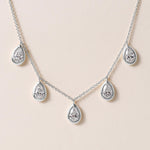 Pear Stella Bezel Necklace Necklace ABN-186-PR-LGD-2  - Abtin & Co.