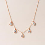 Pear Stella Bezel Necklace Necklace ABN-186-PR-LGD-3  - Abtin & Co.