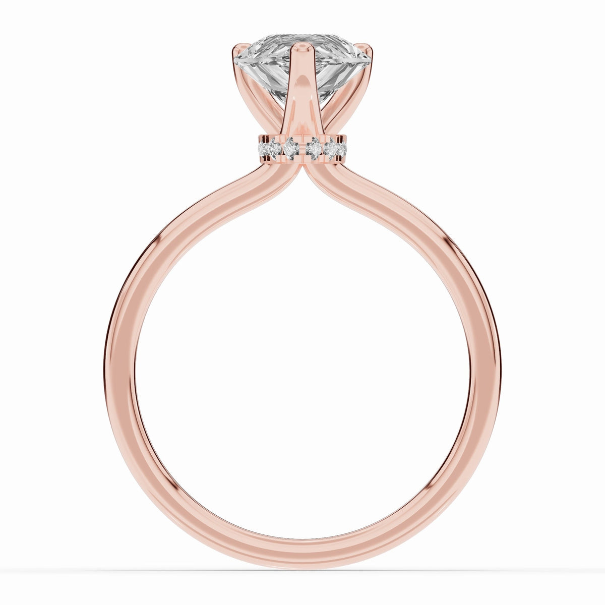 Pear Tiara Glow Solitaire Ring ABER-102-PR-LGD-11  - Abtin & Co.