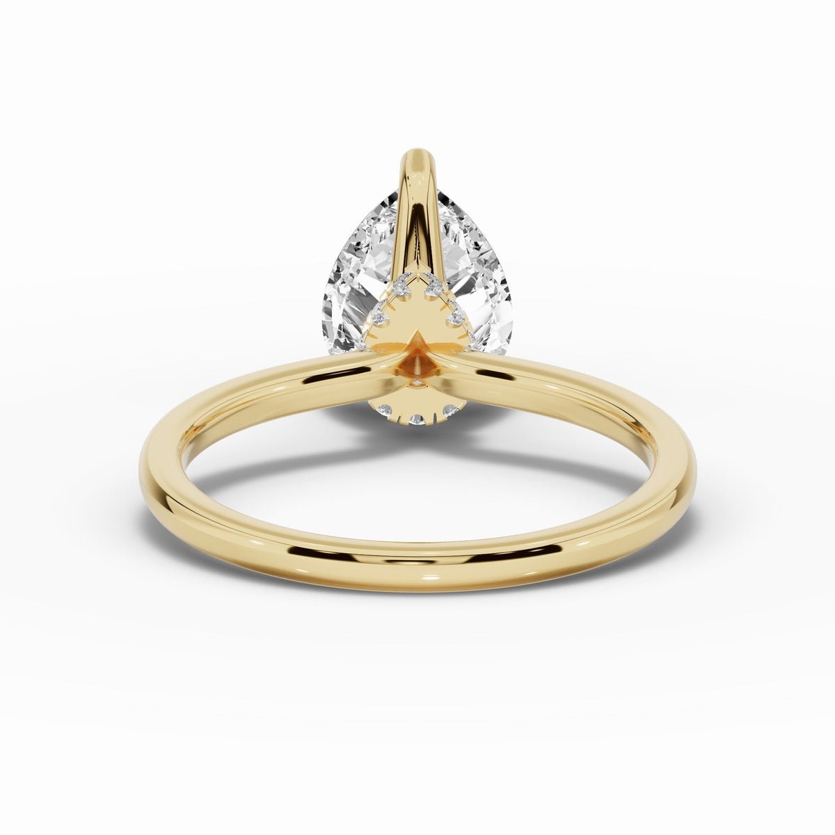 Pear Tiara Glow Solitaire Ring ABER-102-PR-LGD-1  - Abtin & Co.