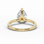 Pear Tiara Glow Solitaire Ring ABER-102-PR-LGD-1  - Abtin & Co.