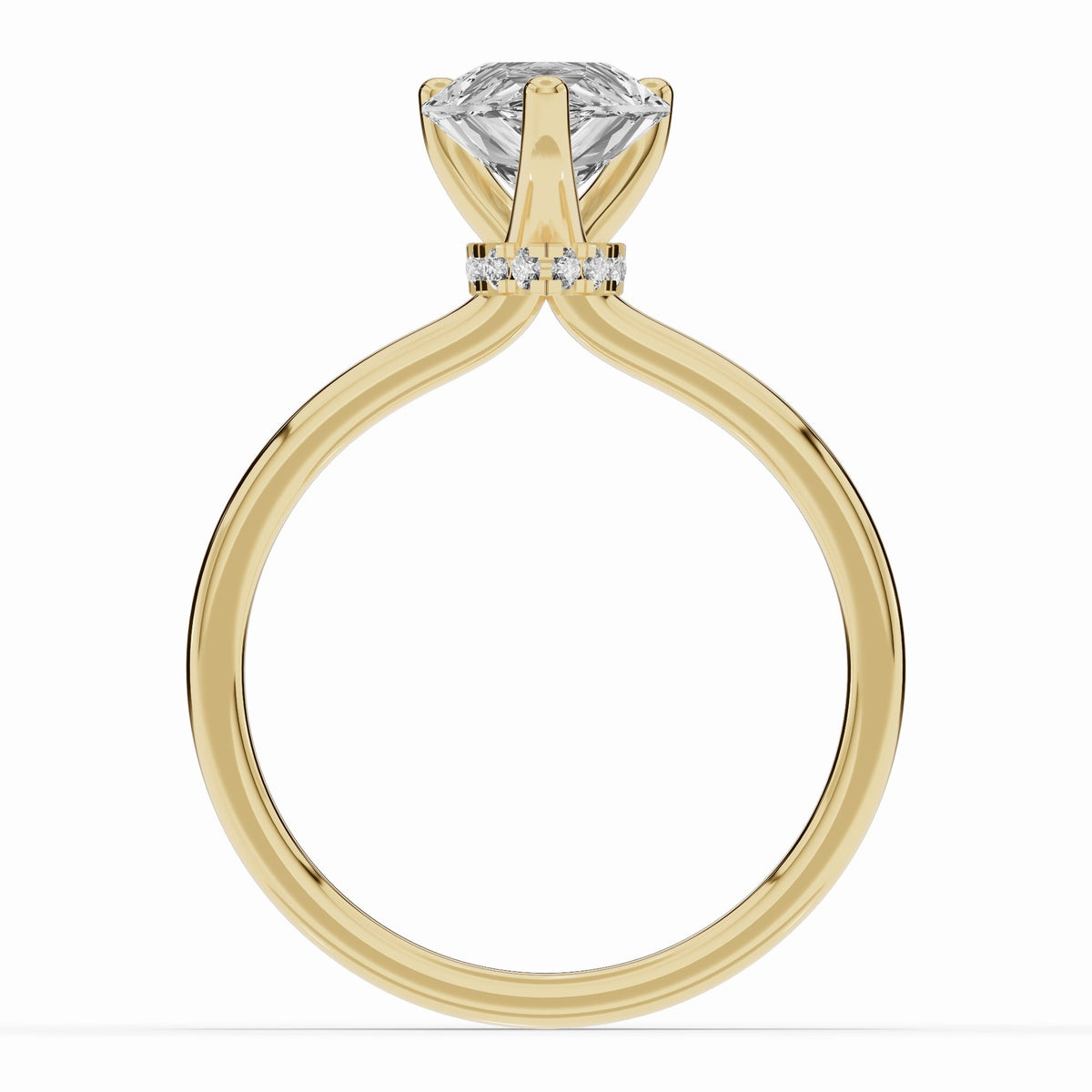 Pear Tiara Glow Solitaire Ring ABER-102-PR-LGD-1  - Abtin & Co.