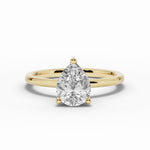 Pear Tiara Glow Solitaire Ring ABER-102-PR-LGD-1  - Abtin & Co.