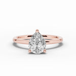 Pear Tiara Glow Solitaire Ring ABER-102-PR-LGD-11  - Abtin & Co.