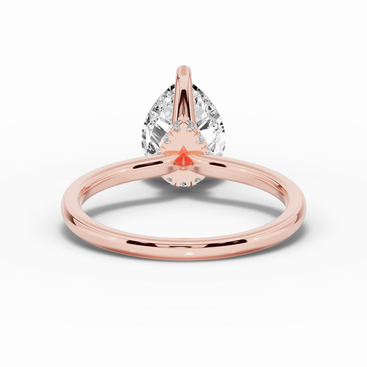 Pear Tiara Glow Solitaire Ring ABER-102-PR-LGD-11  - Abtin & Co.