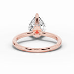 Pear Tiara Glow Solitaire Ring ABER-102-PR-LGD-11  - Abtin & Co.