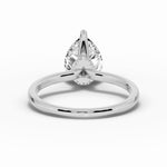 Pear Tiara Glow Solitaire Ring ABER-102-PR-LGD-6  - Abtin & Co.