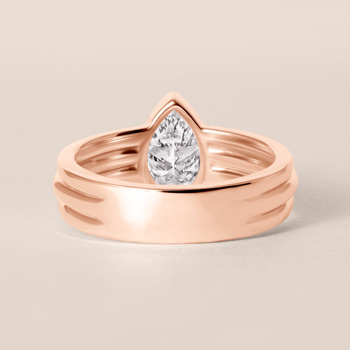 Pear Vela Engagement Ring Ring ABER-108-PR-LGD-13  - Abtin & Co.