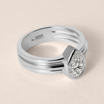 Pear Vela Engagement Ring Ring ABER-108-PR-LGD-7  - Abtin & Co.