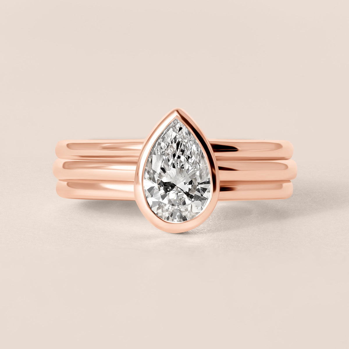Pear Vela Engagement Ring Ring ABER-108-PR-LGD-13  - Abtin & Co.