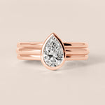 Pear Vela Engagement Ring Ring ABER-108-PR-LGD-13  - Abtin & Co.