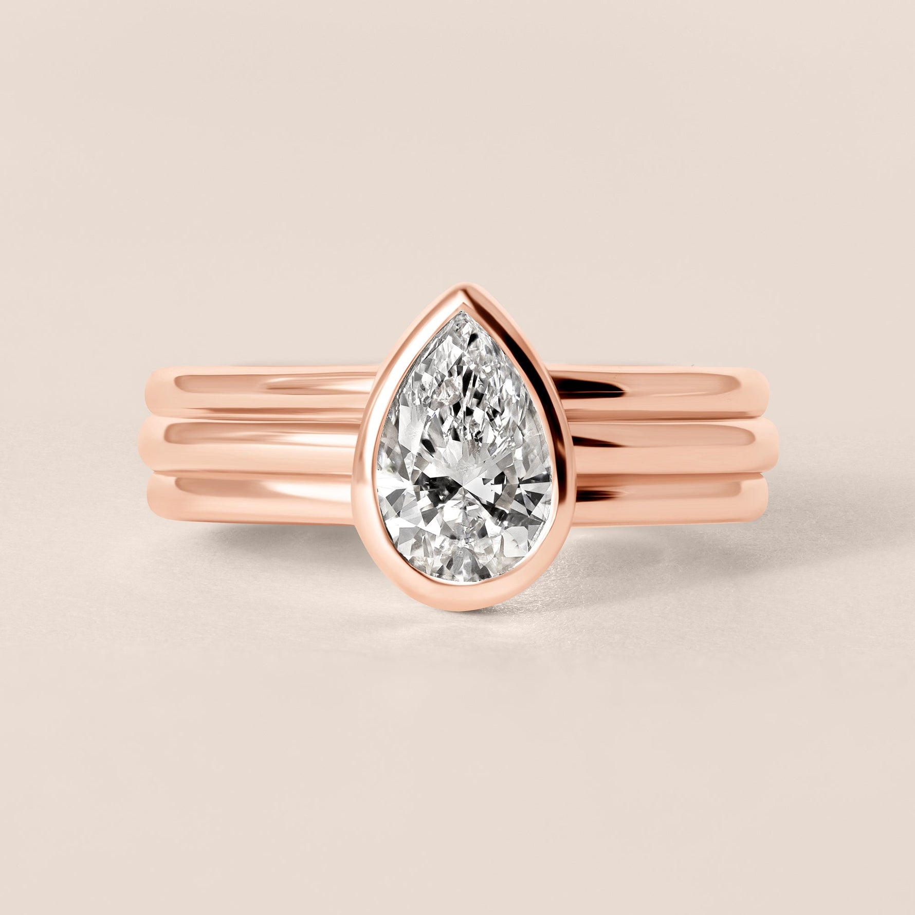 Pear Vela Engagement Ring Ring ABER-108-PR-LGD-13  - Abtin & Co.