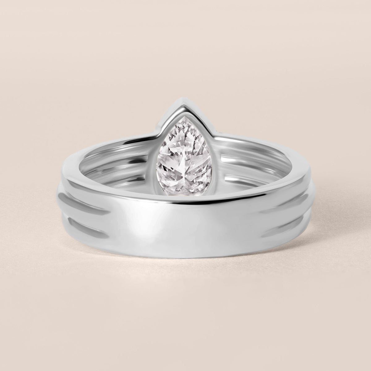 Pear Vela Engagement Ring Ring ABER-108-PR-LGD-7  - Abtin & Co.