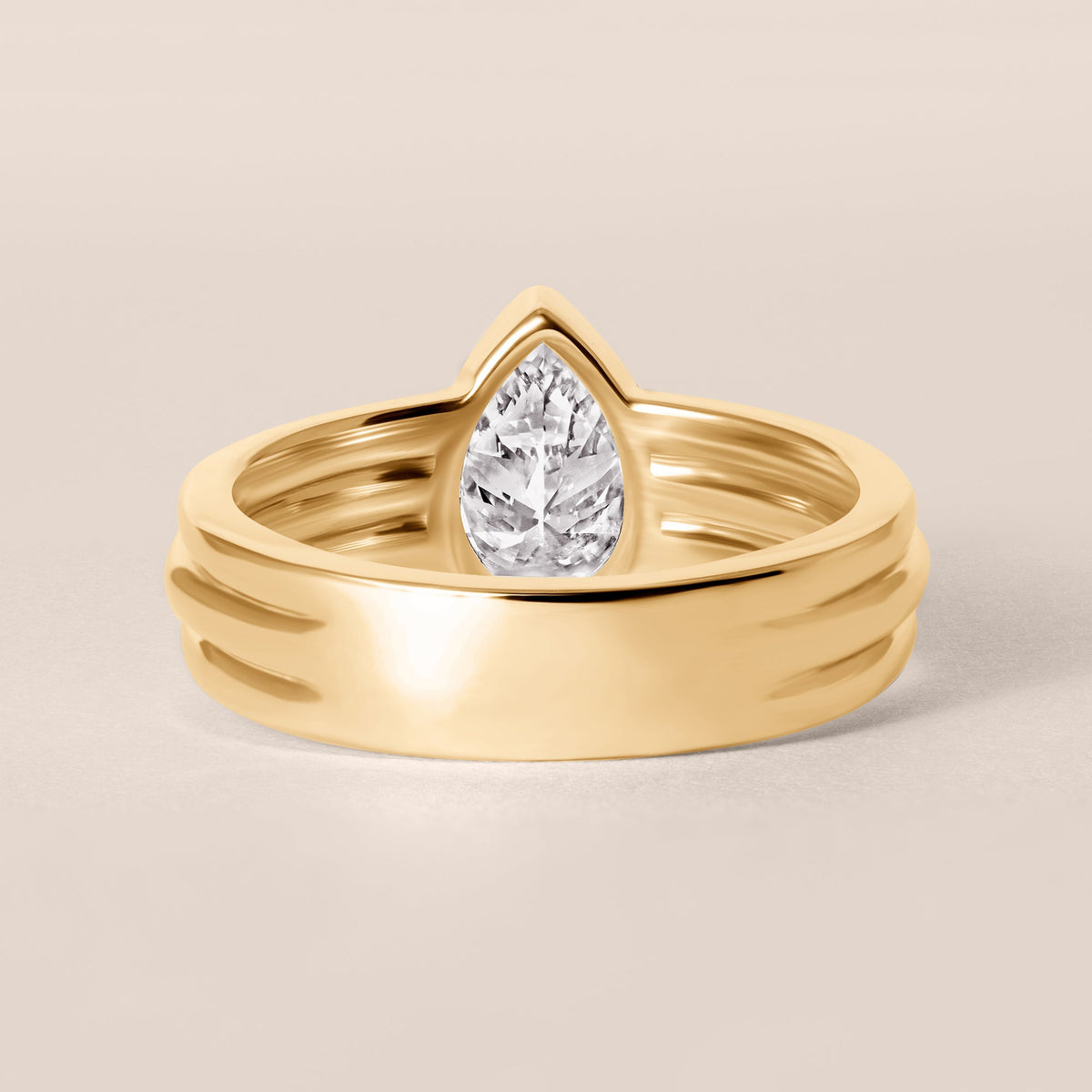Pear Vela Engagement Ring Ring ABER-108-PR-LGD-1  - Abtin & Co.