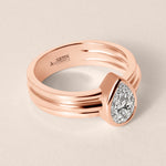Pear Vela Engagement Ring Ring ABER-108-PR-LGD-13  - Abtin & Co.