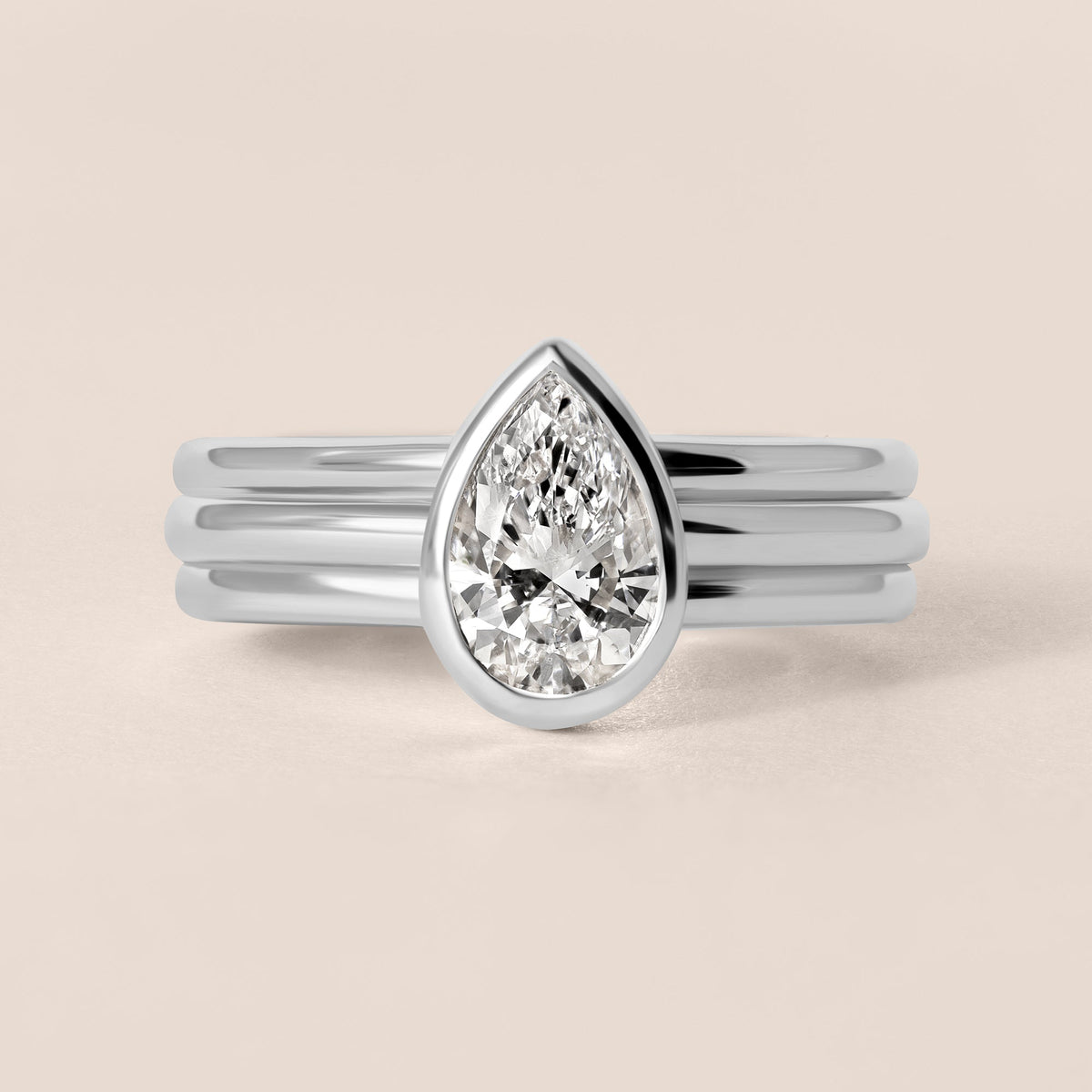 Pear Vela Engagement Ring Ring ABER-108-PR-LGD-7  - Abtin & Co.
