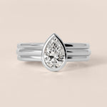 Pear Vela Engagement Ring Ring ABER-108-PR-LGD-7  - Abtin & Co.