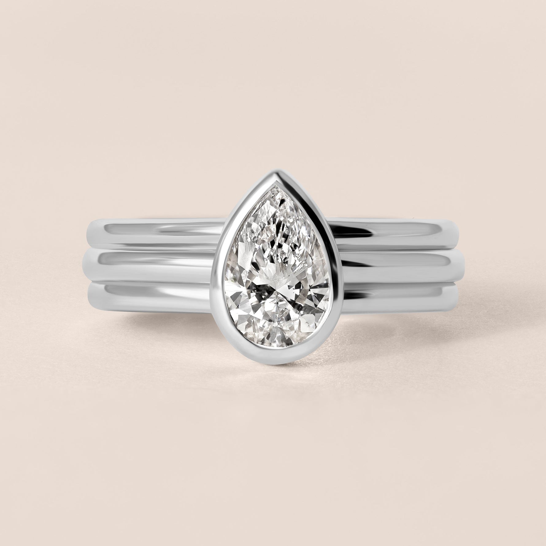 Pear Vela Engagement Ring Ring ABER-108-PR-LGD-7  - Abtin & Co.