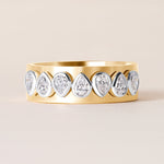 Pear Vivienne Band Ring ABB-729-PR-D-1  - Abtin & Co.