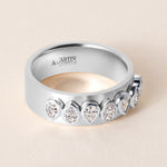 Pear Vivienne Band Ring ABB-729-PR-D-3  - Abtin & Co.