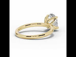 Oval Lustre Solitaire Yellow Gold