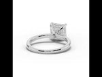 Asscher Lustre Hidden Halo Solitaire White Gold