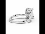 Emerald Cut Lustre Solitaire White Gold