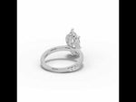 Marquise Coronet Diamond Crown Engagement Ring White Gold