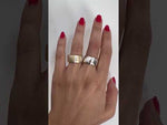 14K Gold Diamond Cigar Ring Band