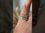 14K Gold Emerald Cut Three Quarter Way East West Eternity Modern Prong Set Lab Grown Diamond Wedding Band Ring