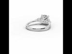 Vionne Round Three-Stone Engagement Ring White Gold
