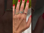 14K Yellow Gold Diamond & Ruby Bezel Bypass Ring Band