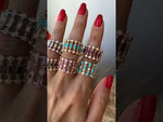 14K Yellow Gold Diamond & Turquoise Lace Cigar Band
