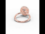Oval Nova Halo Engagement Ring Rose Gold