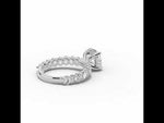 Round Aurielle Crown Engagement Ring White Gold