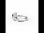 Cushion Coronet Diamond Crown Engagement Ring White Gold