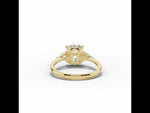 Vionne Oval Three-Stone Engagement Ring Yellow Gold