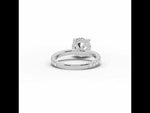 Round Coronet Diamond Crown Engagement Ring White Gold