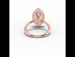 Marquise Nova Halo Engagement Ring Rose Gold
